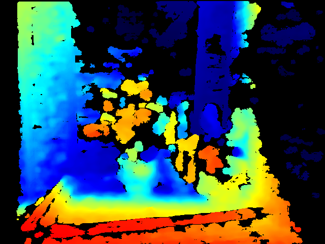 Depth sample image of soybean plants